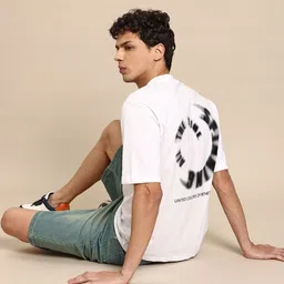 United Colors of Benetton Men Printed Drop-Shoulder Sleeves T-shirt-picture-11