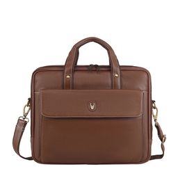 WildHorn Men Brown Leather Laptop Bag-23