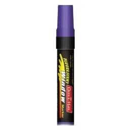 Soni Office Mate Jumbo Chalk Window Marker 15 mm Chisel Tip Smudge-Free, Easy Erase for Glass, Mirrors, Displays & More, Violet-picture-42