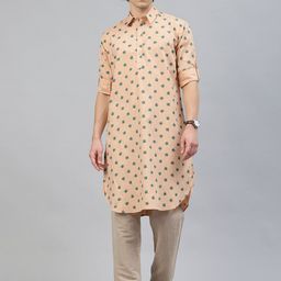 Majestic Man Men Floral Printed Pure Cotton Pathani Kurta-picture-21