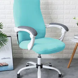 HOKIPO Blue 140 GSM Stretchable Office Chair Cover-image-95