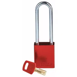 BRADY Lockout Padlock Keyed Different Aluminum Std Body Size Steel Extended Red, 55JZ05 (Set of 1)-picture-28