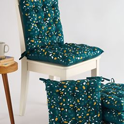 SKANDA FAB Green 6 Pieces Pure Cotton Mosaic Printed Chair Pads-image-67
