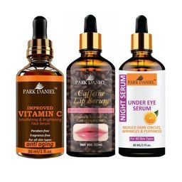 Park Daniel Set Of 3 Improved Vitamin C Caffeine Lip Serum & Under Eye Serum - 30 ml Each-98