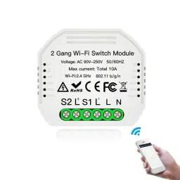 OKOS 2 Gang WiFi Smart Light Switch Hidden DIY Module OKOS Smart APP Remote Control Compatible-16
