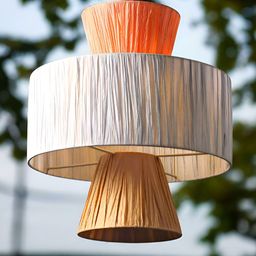 HABERE INDIA Beige & Orange Traditional Ceiling Lamp-27