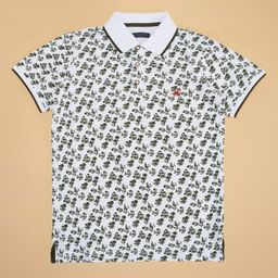 Pantaloons Junior Boys Floral Printed Polo Collar Cotton T-shirt-picture-10