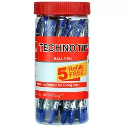 Cello Technotip Ball Pen Cap Closure Type Blue & Red Ink, 8907234011326 (Pack of 20)-picture-0