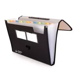 POLEN ‎Executive Series Fullscape Expanding File Folder 13 Pocket With Handle and Buckle Closure Grey image 2