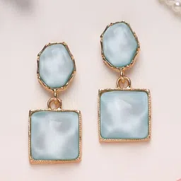 Estailo fashion Square Shaped Drop Earrings-picture-18