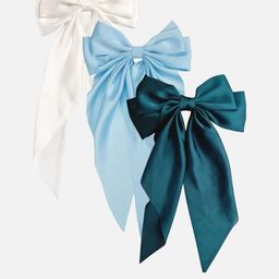 Rovlina Women Pack of 3 Satin Hair Bow Clips-picture-35