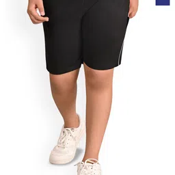 BAESD Girls Pack Of 2 Cotton Solid Regular Bermuda Shorts-image-36