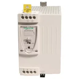 SCHNEIDER ELECTRIC AC / DC DIN Rail Mount Power Supplies AC-DC CONVERTER, DIN RAIL, 1 O/P, 240W, 10A, 24V, ABL8RPS24100-42