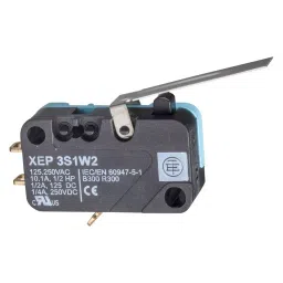 TELEMECANIQUE SENSORS Limit Switches LIMIT SWITCH, LEVER ARM, SPDT, 15A, 250V, XEP3S1W2B524-55