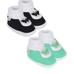 NESKA MODA Green Cotton Booties-image-101