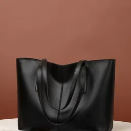 DressBerry PU Oversized Structured Tote Bag with Tasselled-9