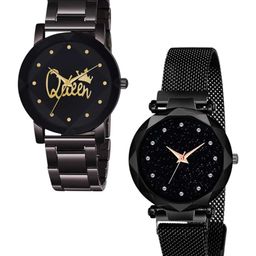Miss Perfect Women Pack Of 2 Embellished Dial & Straps Analogue Watches PayM220-picture-47