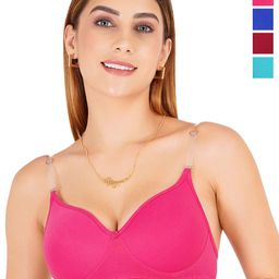 Liigne Pack Of 4 Full Coverage Lightly Padded T-shirt Bra-picture-13