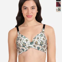 shyaway Floral Bra Medium Coverage Underwired Lightly Padded-image-81