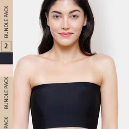 NOIRA Pack Of 2 Half Coverage Lightly Padded All Day Comfort Bandeau Bra-18
