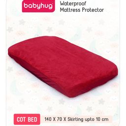 Babyhug Waterproof Mattress Protector Covers - White-11