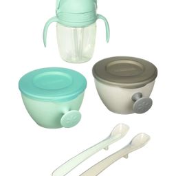 Skip Hop Weaning Accessory Easy-Feed Mealtime Set (3 to 36 Months) Teal & Grey-image-62