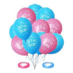 Zyozi Its A Boy & Its A Girl Printed Pink Blue Balloons, Baby Shower Decorations Balloons Combo (PACK OF 27)-11