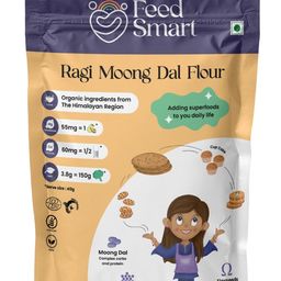 Feed Smart Nutrient-Rich Flour Blend: Moong Dal| Ragi | Red Rice| Amaranth| Beetroot| Roasted Almond & Flaxseed | Baking Soda | Ginger | Vanilla & Pepper Powders | Pack of 1 (150 gram)-image-46