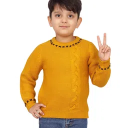 JoE Hazel Full Sleeves Cable Knit Designed Sweater - Mustard-picture-11
