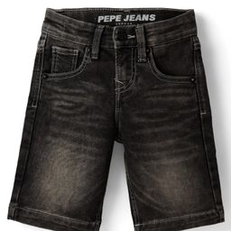 Pepe Jeans Cotton Elastane Woven Above Knee Length Washed Shorts - Charcoal Grey-image-22