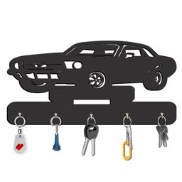 Olive Tree Key Hanger | Key Holder for Home | Key Chain Holders for Wall | Wall Mount Key Holder | Wall Stylish Key Stand (5 Hooks) - Black with super car-picture-5