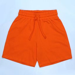 Be Awara Cotton Knit Solid Shorts - Orange-image-80