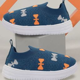 PASSION PETALS Abstract Designed Slip On Shoes - Blue-image-40