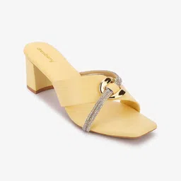 DressBerry Printed Block Mules-15