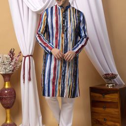 Hangup Men Printed Regular Kurta with Pyjamas-18