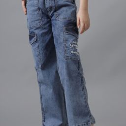 UNDER FOURTEEN ONLY Girls Mid-Rise Heavy Fade Jeans-image-47