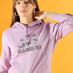 98 Degree North Women Graphic Embroidered Hood Fleece Pullover Sweatshirt-image-72