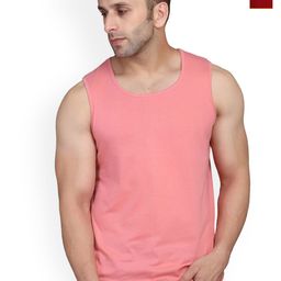 SLOWLORIS Pack Of 2 Sleeveless Bio Washed Combed Cotton Gym Vests-picture-14