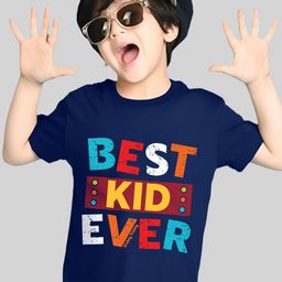 AUSK Boys Typography Printed Drop-Shoulder Sleeves Cotton T-shirt-image-59