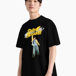 The Korhean Store Men Typography Printed Applique T-shirt-picture-29