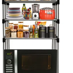 Microwave Stand Carbon Steel Kitchen Trolley-image-95