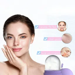 dazzleartenterprise 100% Natural Jade Stone Roller Massager With Gua Sha Tools for Face and Body Ice Cube Massager For Face And Body Massager image 4