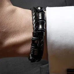 Jewels Galaxy Men Leather Bracelet-image-66