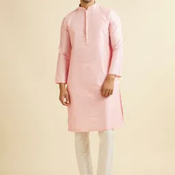 Manyavar Men Floral Embroidered Regular Sequinned Kurta with Pyjamas-image-67