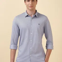 Allen Solly Men Spread Collar Horizontal Striped Cotton Casual Shirt-image-56