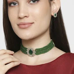 Anouk AD Stones Studded & Beads Jewellery Set-29