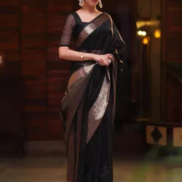 DIVASTRI Zari Organza Kanjeevaram Saree-47