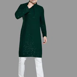 DIVISIVE Men Ethnic Motifs Embroidered Thread Work Kurta-image-74