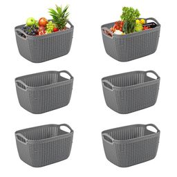Kuber Industries Grey Set of 6 Regular Multi-Utility Organisers-16