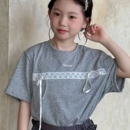 LULU & SKY Girls Extended Sleeves Raw Edge T-shirt-image-42